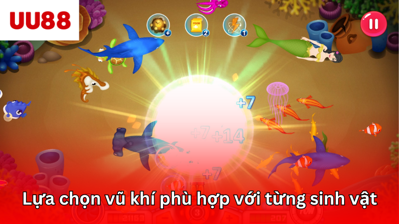 Lựa chọn vũ khí phù hợp với từng sinh vật